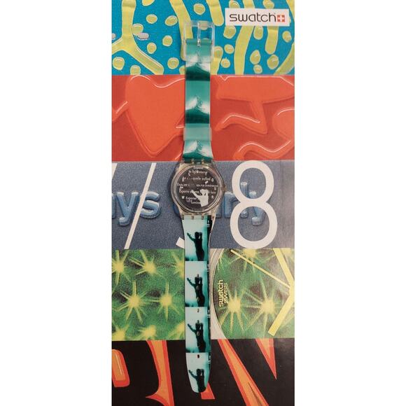 Swatch WORLD SOLAR SWITZERLAND SRK104C 1997 Solar operated Swiss Quartz Watch - Picture 3 of 9